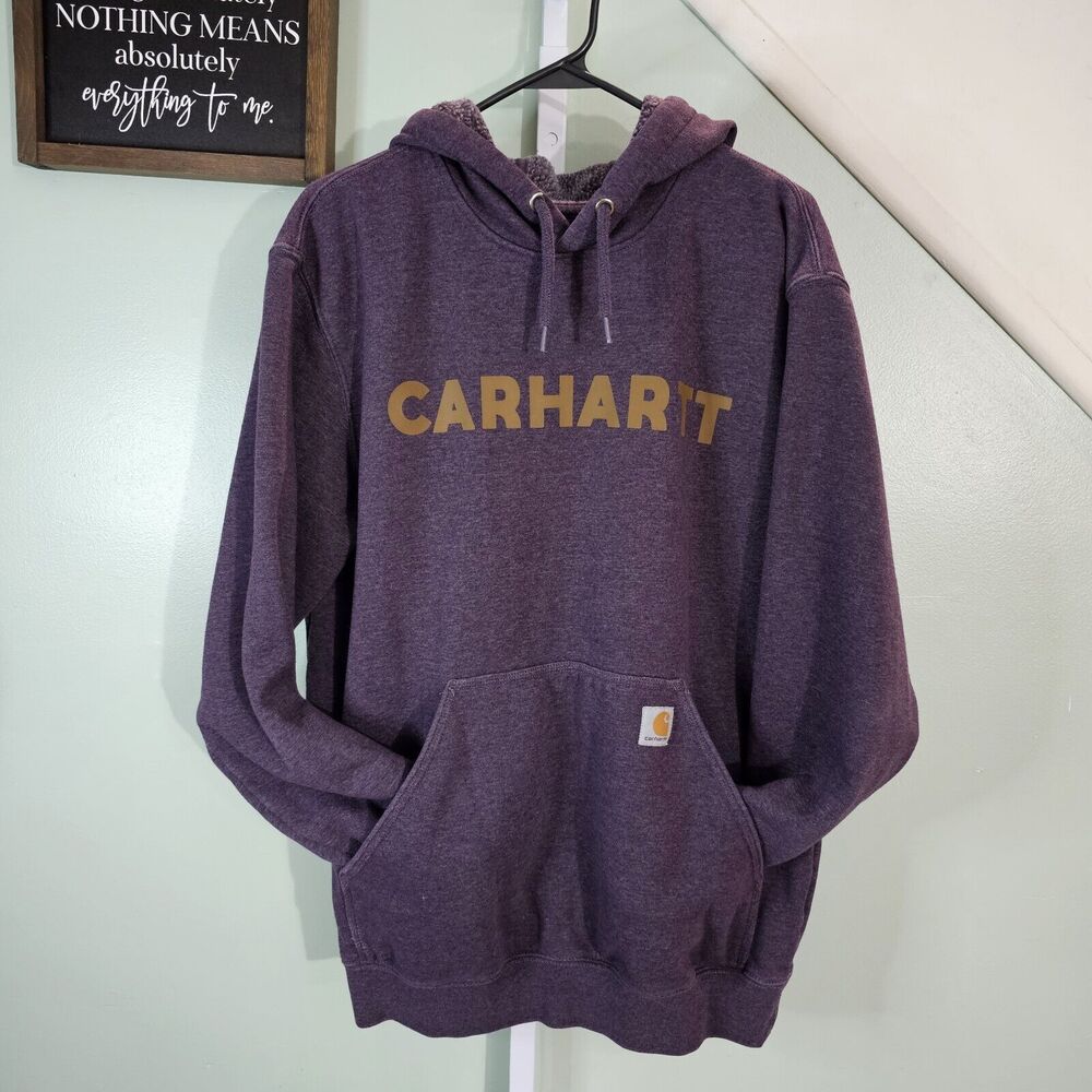 Carhartt Mens Relaxed Loose Fit Hoodie‎ Medium Purple